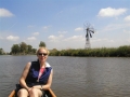 Jennifer en een Nederlandse windmolen